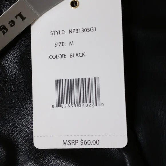 Black Faux Leather Leggings Zac & Rachel Medium - Picture 4 of 8